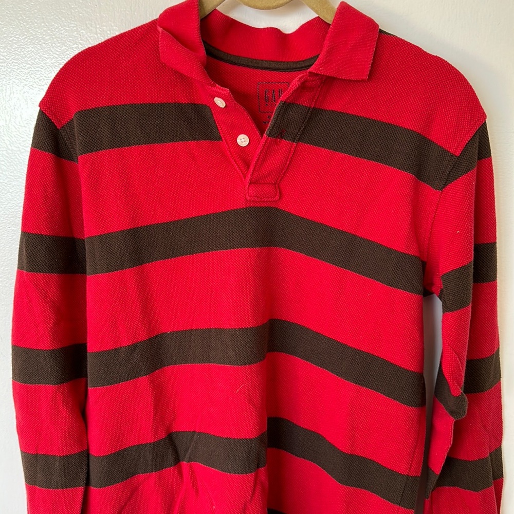Gap Kids Cotton Long-Sleeve Polo Shirt